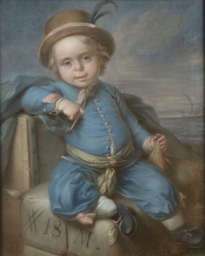 null Michel RABILLON (Piolene 1733 - Paris 1786)
Presumed portrait of Henri de Raoulx...