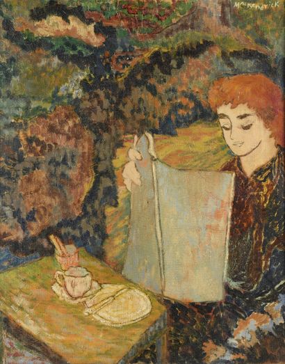 null Lilian MACKENDRICK (1906-1987)
Girl reading
Huile sur toile.
Signée en haut...