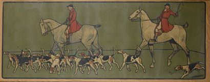 Cecil ALDIN (1870 - 1935)
Hunting 
Pair of...