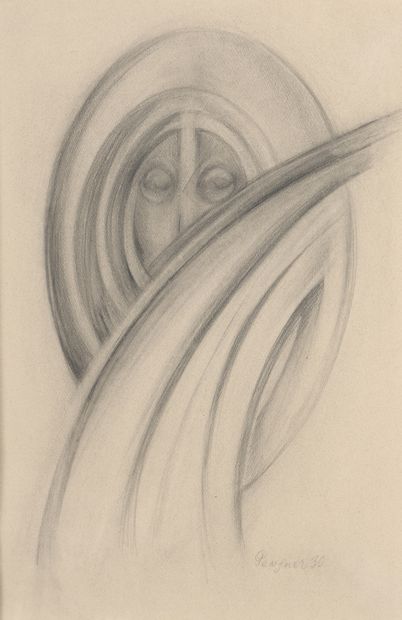 null Anton PEVSNER (1884-1962)
Figure, (19)30 
Graphite drawing, signed and dated...