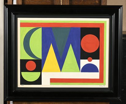 null Auguste HERBIN (1882-1960)
Time, 1946
Gouache, signed and dated lower right,...