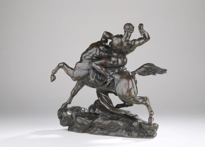 null Antoine-Louis Barye (1795-1875)
Thésée combattant le centaure Biénor (esquisse)
Modèle...