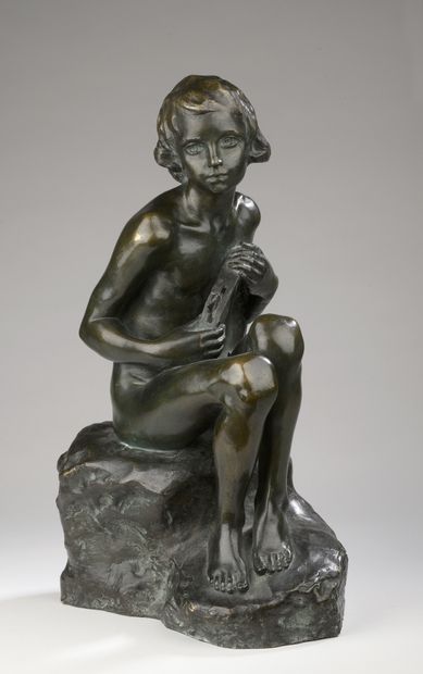 Amadeo Gennarelli (1881-1943)
Enfant au tambour
Bronze...