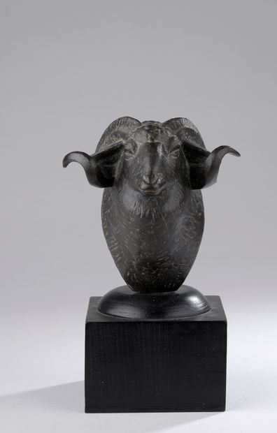 Armand Petersen (1891-1969) 
Tête de mouflon
Terre...