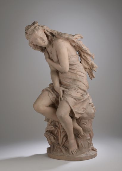 null Jean-Baptiste Carpeaux (1827-1875)
Eve after the sin
Terracotta proof 
Signed...