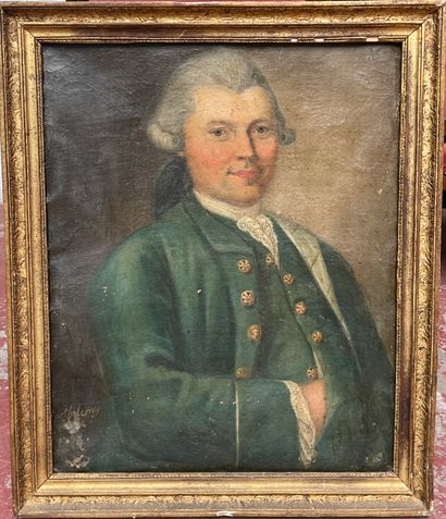 null 18th century French school
Portrait of a Gentleman, three-quarter right, with...
