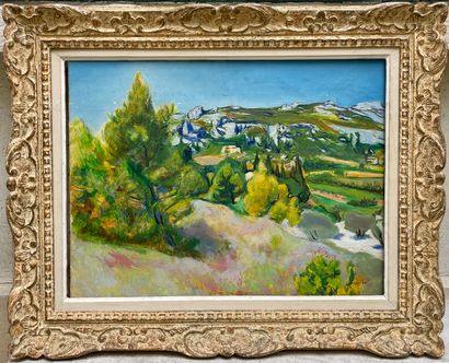 null Antoine SERRA (1908-1995) 
Mediterranean landscape, (19)49
Oil on canvas.
Signed...
