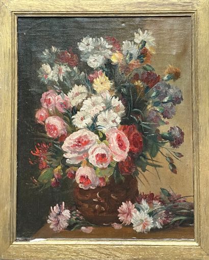 null Late 19th century French school
Bunch of flowers
Oil on canvas.
63 x 50.5 c...