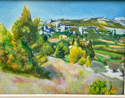 null Antoine SERRA (1908-1995) 
Mediterranean landscape, (19)49
Oil on canvas.
Signed...