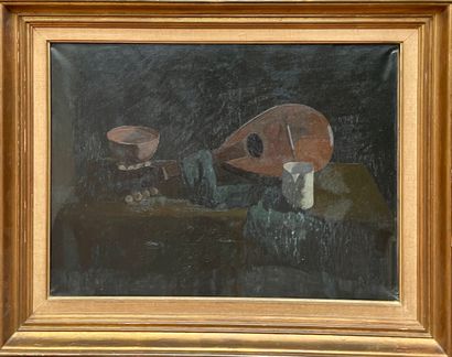 null 20th century French school
Still life with mandolin
Signed lower right.
54 x...
