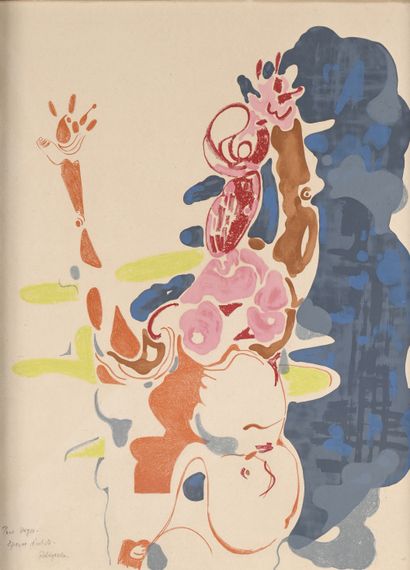 null Paul REBEYROLLE (1926-2005)
Le cirque
Color lithograph, signed, dedicated and...