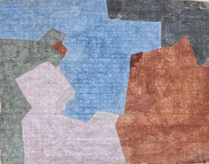 null Adam HENEIN (1929-2020)
Papyrus, 1984
Mixed media on papyrus mounted on heavy...