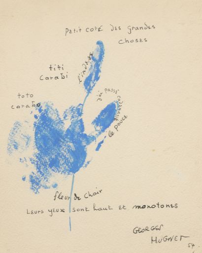 null Georges HUGNET (1904-1974)
Petit côté des grandes choses, 1954
Handprint and...