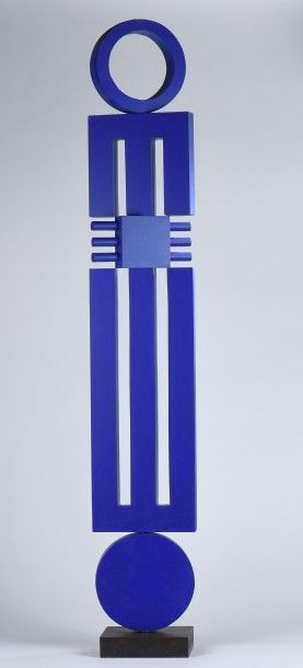 null Joël FROMENT (1938)

Sculpture bleue mobile 2, 2007

Acrylique sur bois signée...