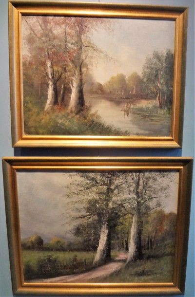L. HENRY (XIXè)

Paysage à l'étang et paysage...