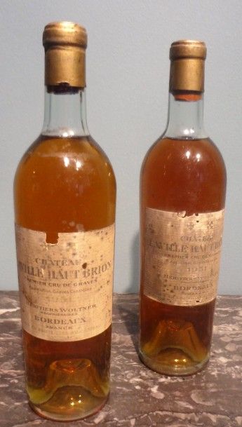Château Laville Haut-Brion 1951 2 bouteilles de Château Laville Haut-Brion 1951 1er...