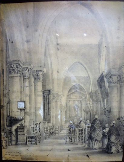 null Ecole du XIXè siècle. 	

Saint Pierre et Saint Paul à Montmartre, 1848

Crayon...