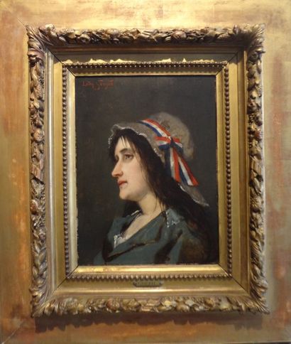 Léon Lucien GOUPIL (1834-1890) Femme révolutionnaire

Huile sur panneau signée en...