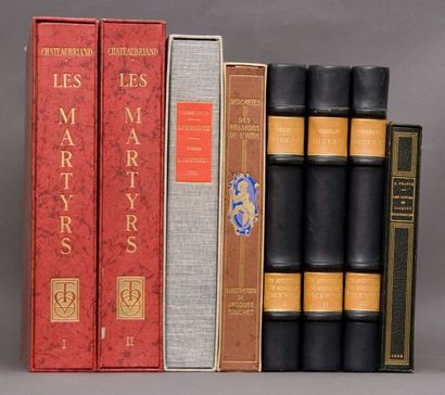  Ensemble de 5 ouvrages de littérature illustrés au XXe siècle. 1/ - Chateaubriand,...