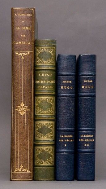 null Ensemble de 3 ouvrages de littérature du XIXe siècle. 1/ - Hugo, Victor - Notre-Dame...