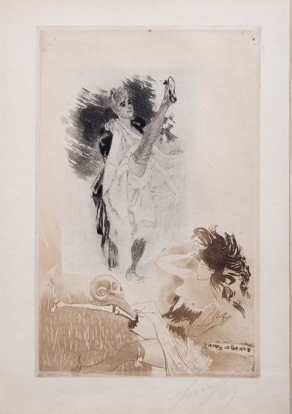 null Legrand, Louis. - Cours de danse fin de siècle. Paris, E. Dentu, 1892. In-4,...