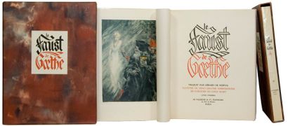 null Goethe - Icart, Louis. - Faust. Paris, Le Vasseur et Cie, 1943. Deux volumes...