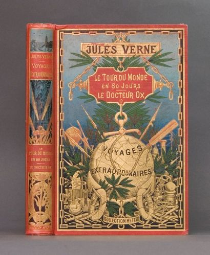 null Verne, Jules. - Le Tour du Monde en 80 Jours - Docteur Ox. Paris, Bibliothèque...