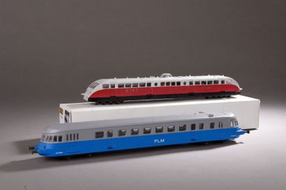 null JOUEF : autorail BUGATTI – ETAT, rouge e gris

AS : autorail PLM ABJ 2, bleu...