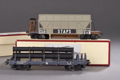 null VB : wagon maquette « STAPS » transport de minerai à guérite et à 2 boggies...