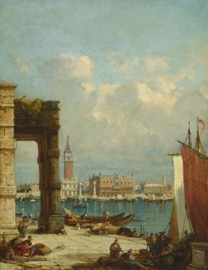 null ROSSI (XIXème-XXème siècle)

Vues de Venise

Paire d'huiles sur panneaux, l'une...
