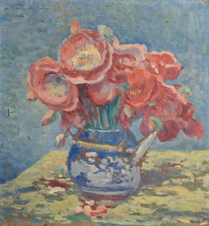 null Maximilien LUCE (1858-1941)

Bouquet de fleurs au vase bleu

Huile sur panneau...