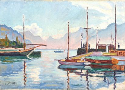 null Henri de SAINT-DELIS (1878-1949)

Bateaux dans le port, Vevey

Huile sur toile,...