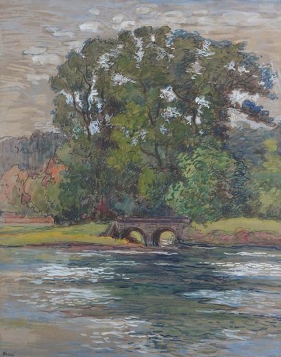 null Jean PESKE (1870-1949)

Pont sur la rivière

Aquarelle et gouache, signée en...