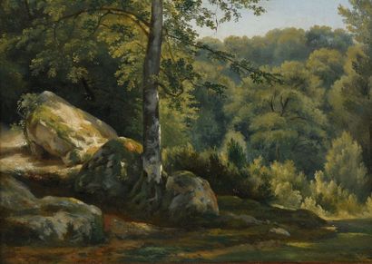 null Pierre-Louis DUPLAT (1795-1870) 

Les rochers de Fontainebleau

Huile sur papier...