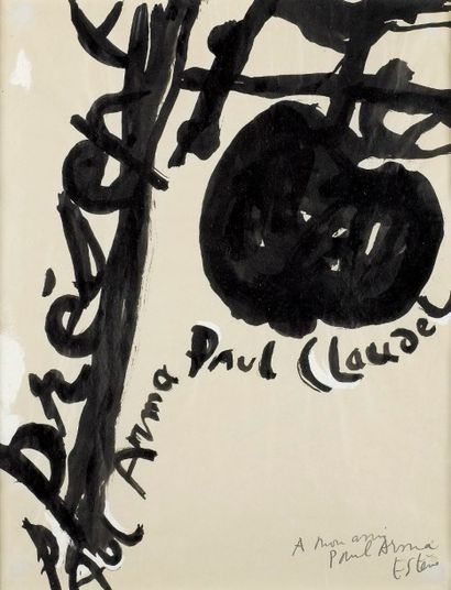 null Maurice ESTEVE (1904-2001)
COMPOSITION, 1953
Dessin à l’encre sur papier signé...