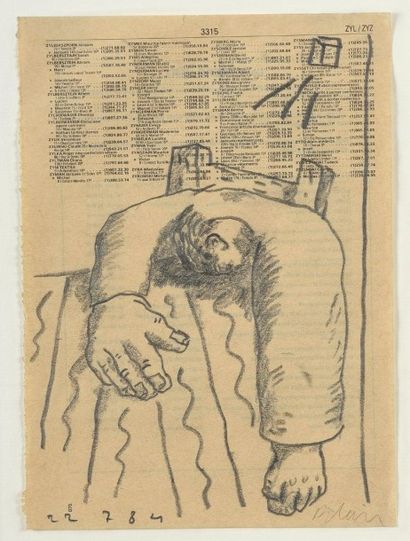 null Jean-Charles BLAIS (1956)
SANS TITRE, 1984
Dessin au crayon sur une page imprimée...