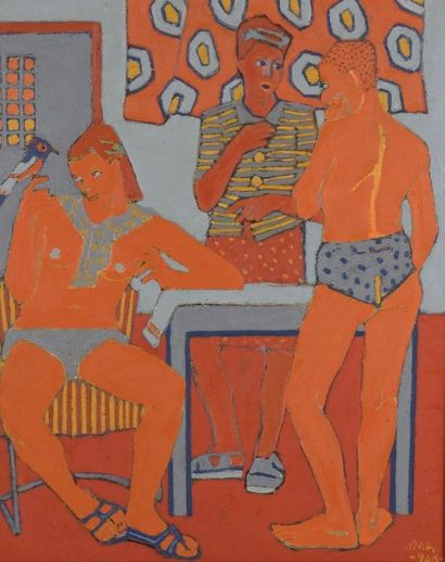 null ORAZI (1906-1979)

Trois personnages et oiseau

Huile sur toile, signée en bas...