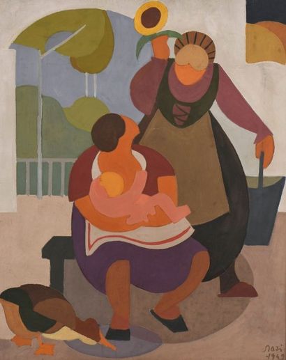ORAZI (1906-1979)

Maternité

Huile sur toile,...