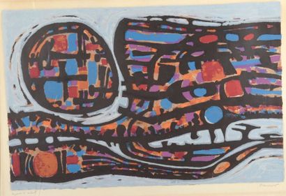 null Alfred MANESSIER (1911-1993)

Composition abstraite

Lithographie signée et...