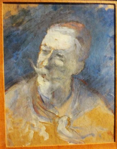 null François Léon SICARD (1862-1934)

Portrait d’Anatole France

Gouache sur papier

17,5...