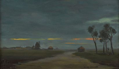 null Paul JAMOT (1863-1939)

Vue nocturne des Flandres

Huile sur toile, signée en...
