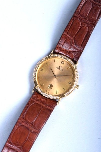 OMEGA Une montre de poignet en or jaune (18K,...