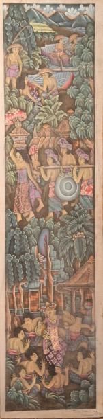 null Ecole Balinaise vers 1960

Scènes animées dans un paysage

Peinture sur soie...