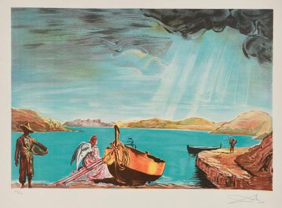  Salvator DALI d'après (1904-1989)
Paysages surréalistes
3 lithographies signées...