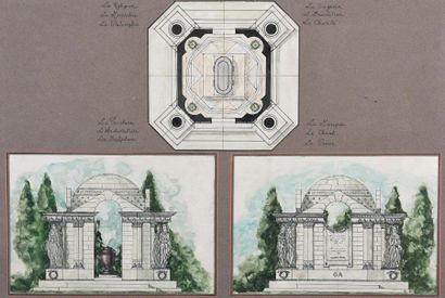 null Ecole FRANCAISE du XIXème siècle, dans le goût de Louis Etienne BOULLEE

Deux...