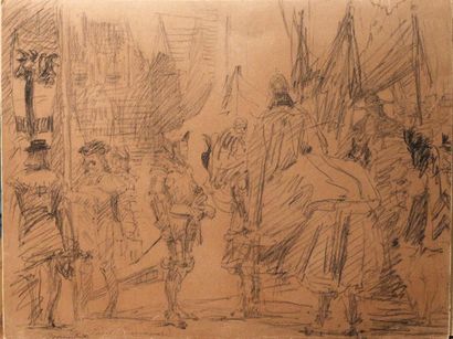 null Paul RENOUARD (1845-1924)

Etude de soldat en armure et cavalier

Crayon noir...