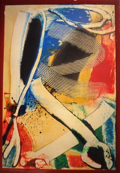 Bernard DUVERT (1951) Composition abstraite...