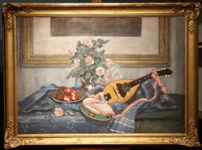 null Henri DÉZIRÉ (1878-1965)

Nature morte à la mandoline

Huile sur toile signée.

82,5...