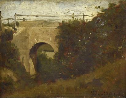 null Paul Désiré TROUILLEBERT (1829-1900)


Le Pont


Huile sur panneau.


Signée...