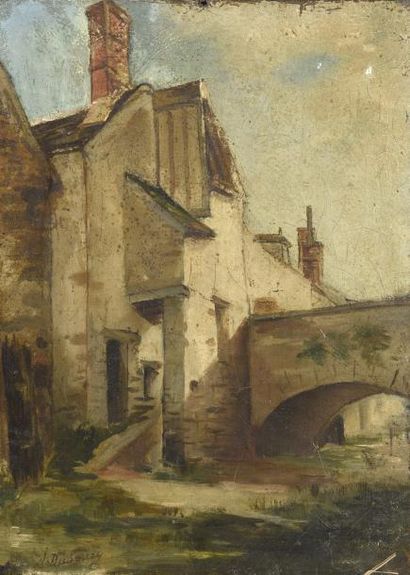 null Louis Alexandre DUBOURG (1821-1891)	


	Maison en Normandie


	Huile sur toile,...